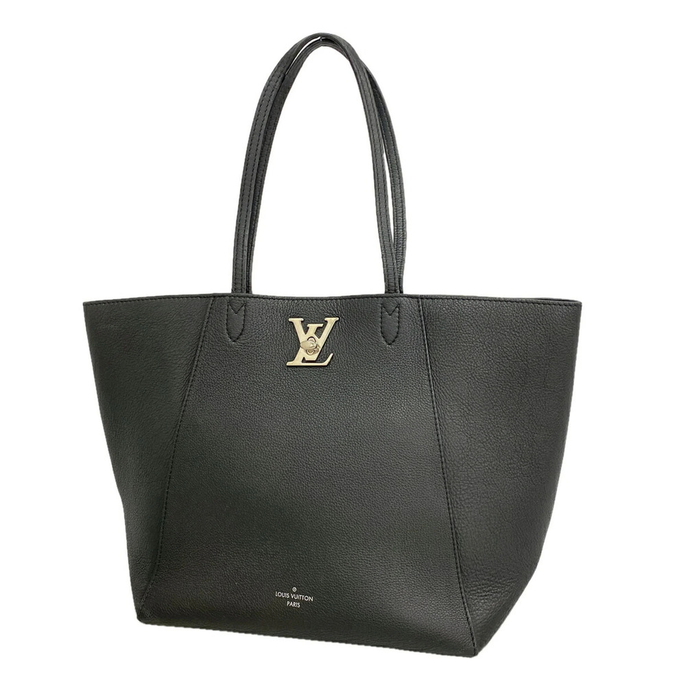 Louis Vuitton Tote Bag, Taurillon Leather, Lockme Cabas, M42291, Noir (Women'...